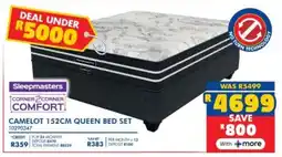 Russells Sleepmasters camelot 152cm queen bed set offer