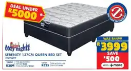 Russells Cozy nights serenity 137cm queen bed set offer