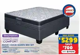 Russells Sleepmasters mjozi 152cm queen bed set offer