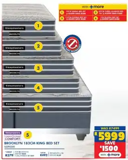 Russells Sleepmasters brooklyn 183cm king bed set offer