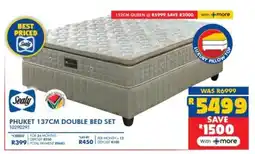 Russells Sealy phuket 137cm double bed set offer