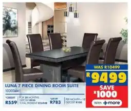 Russells Luna dining room suite offer
