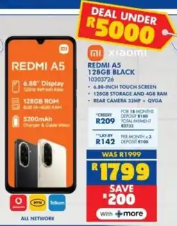 Russells Xiaomi Redmi A5 128GB Black offer