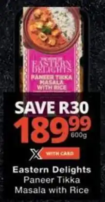 Checkers Eastern Delights Paneer Tikka Masala with Rice offer