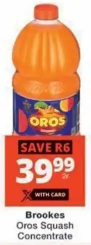 Checkers Brookes Oros Squash Concentrate offer