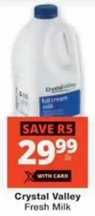 Checkers Crystal Valley Fresh Milk offer