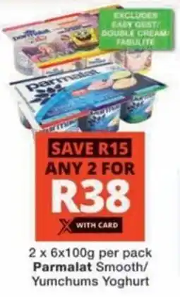 Checkers Parmalat Smooth/ Yumchums Yoghurt offer