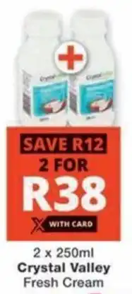 Checkers Crystal Valley Fresh Cream offer