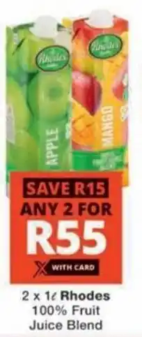 Checkers Rhodes 100% Fruit Juice Blend offer