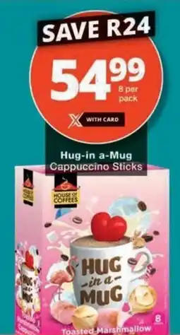 Checkers Hug-in a-Mug Cappuccino Sticks offer