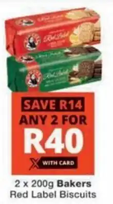 Checkers Bakers Red Label Biscuits offer