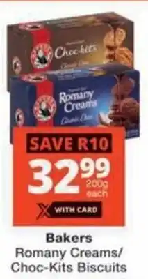 Checkers Bakers Romany Creams/ Choc-Kits Biscuits offer
