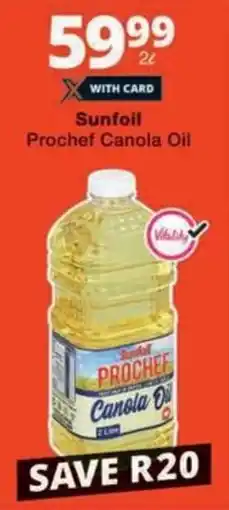 Checkers Sunfoil Prochef Canola Oil offer
