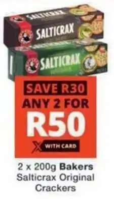 Checkers Bakers Salticrax Original Crackers offer