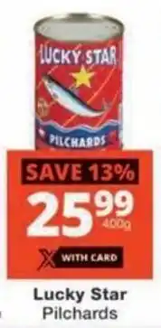 Checkers Lucky Star Pilchards offer