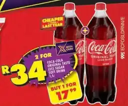 Shoprite Coca-cola original taste less sugar soft drink offer