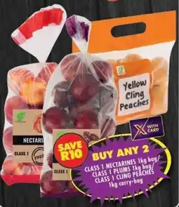Shoprite Class 1 nectarines/ class 1 plums/ class 1 cling peaches offer