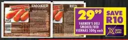 Shoprite Farmer's deli smoked/ red viennas offer