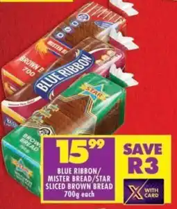 Shoprite Blue ribbon mister bread/ star sliced brown bread offer