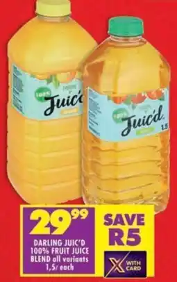Shoprite Darling juic'd 100% fruit juice blend offer