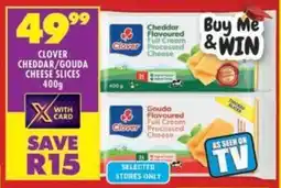Shoprite Clover cheddar/ gouda cheese slices offer