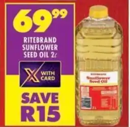 Shoprite Ritebrand Sunflower Seed Oil offer