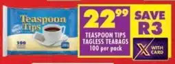 Shoprite Teaspoon tips tagless teabags offer