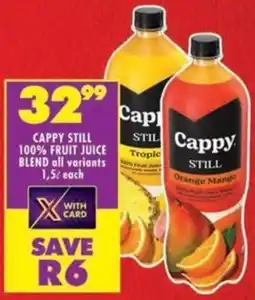 Shoprite Cappy still 100% fruit juice blend offer