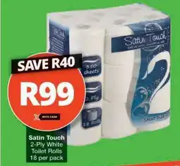 Checkers Satin Touch Toilet Rolls offer