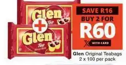 Checkers GLEN ORIGINAL TEABAGS offer