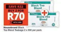 Checkers Housebrand Black Tea Blend Teabags offer