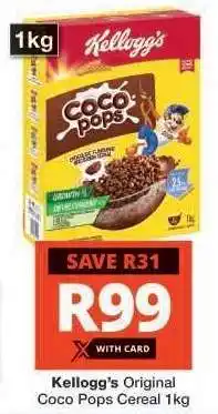 Checkers Kellogg's Original Coco Pops Cereal 1kg offer