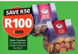 Checkers Cape Cookies Double/Romeo Delight Biscuits offer