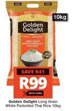 Checkers Golden Delight Long Grain White Parboiled Thai Rice 10kg offer