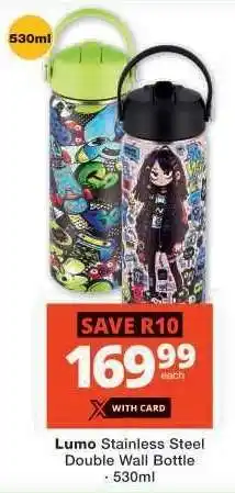 Checkers Lumo Stainless Steel Double Wall Bottle offer