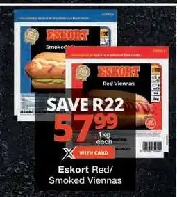 Checkers ESKORT RED/SMOKED VIENNAS offer