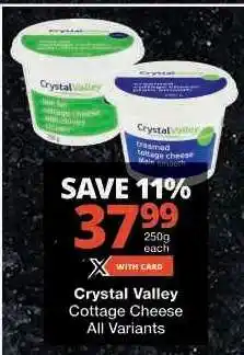 Checkers Crystal Valley Cottage Cheese offer