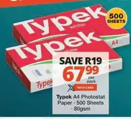 Checkers Typek A4 Photostat Paper offer