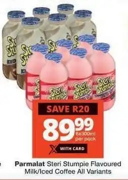 Checkers Parmalat Steri Stumpie Flavoured Milk/Iced Coffee All Variants offer