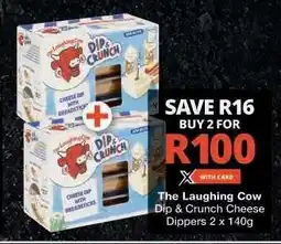 Checkers The Laughing Cow Dip & Crunch Cheese Dippers 2 x 140g offer