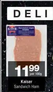 Checkers Kaiser Sandwich Ham offer
