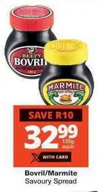 Checkers Bovril/Marmite Savoury Spread offer
