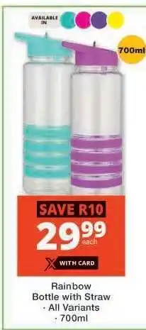 Checkers RAINBOW BOTTLE WITH STRAW offer