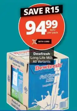 Checkers Dewfresh Long Life Milk offer