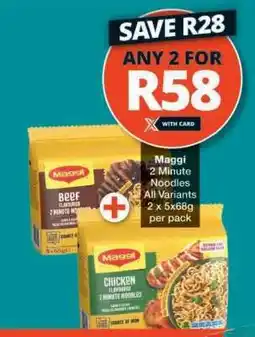 Checkers MAGGI 2 MINUTE NOODLES offer