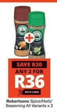 Checkers Robertsons Spice/Herb/Seasoning offer