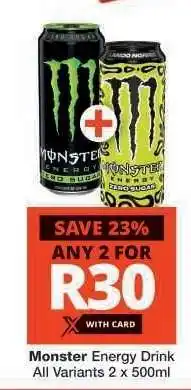 Checkers MONSTER ENERGY DRINK offer