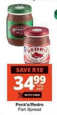 Checkers Peck’s/Redro Fish Spread offer