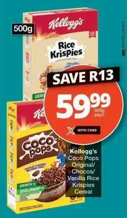 Checkers Kellogg's Cereal offer