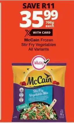 Checkers McCain Frozen Stir Fry Vegetables offer